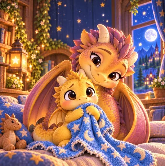 Baby Dragon Lost His Blankie