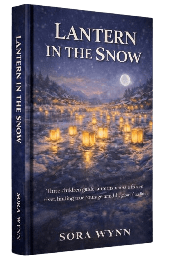 lantern in the snow