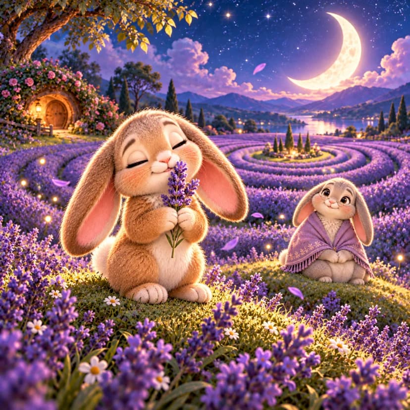 Ruffle the Rabbit and the Lavender Field
